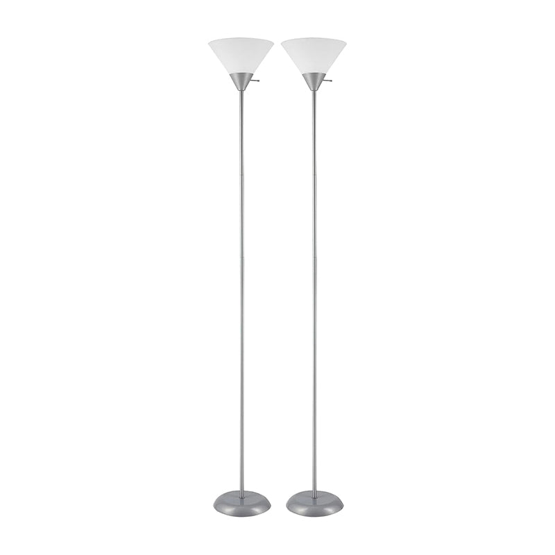 Torchiere Floor Lamp with Adjustable Reading Light and Three Level Dimming for Home Use
