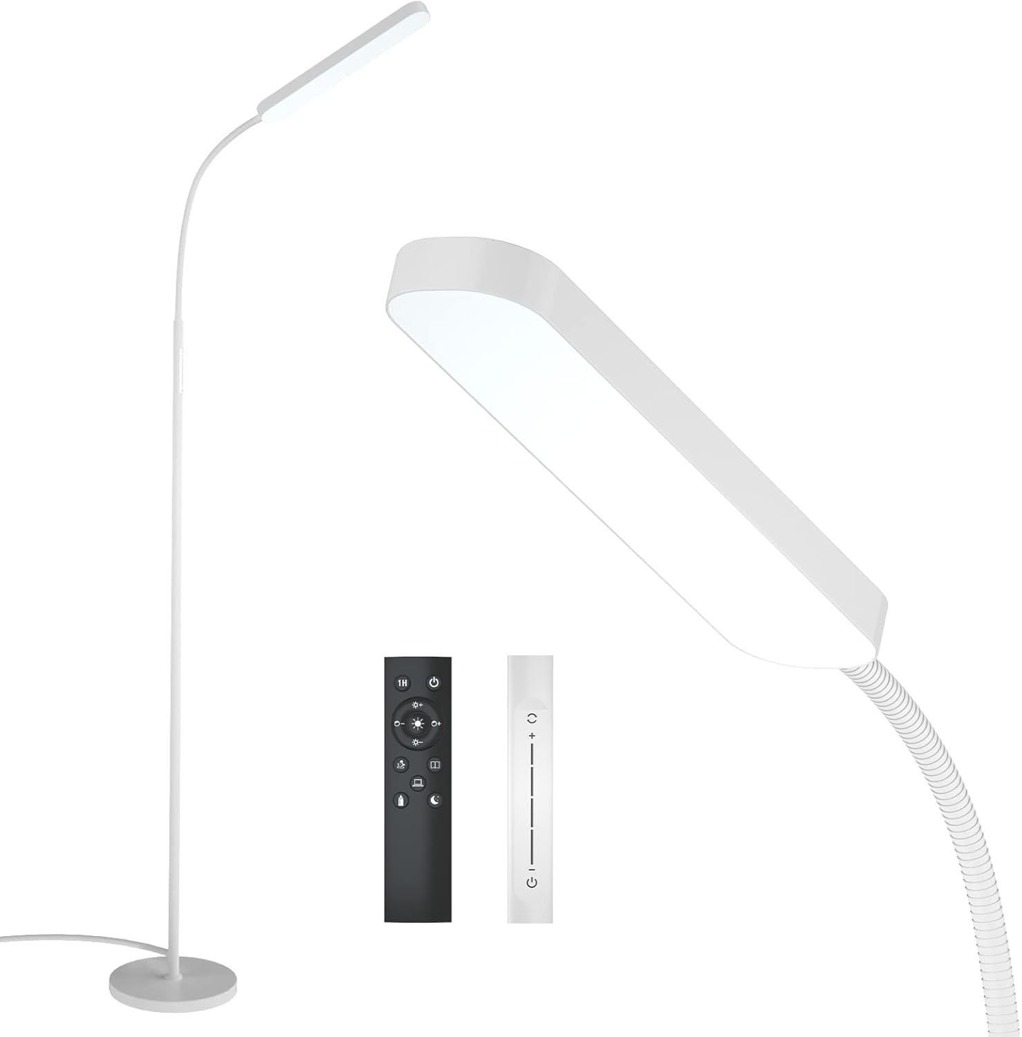 Dimmable LED Floor Lamp with Adjustable Color Temperature and Remote Control