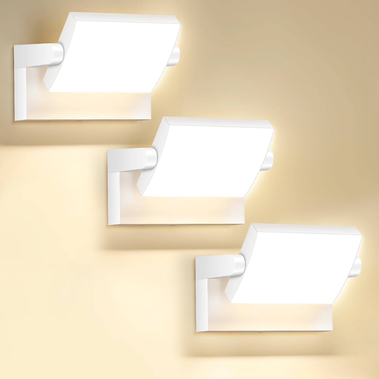 Outdoor LED Wall Light 40W Adjustable Modern Exterior Wall Mount Fixture 6000K Waterproof Black Lighting for Home and Yard