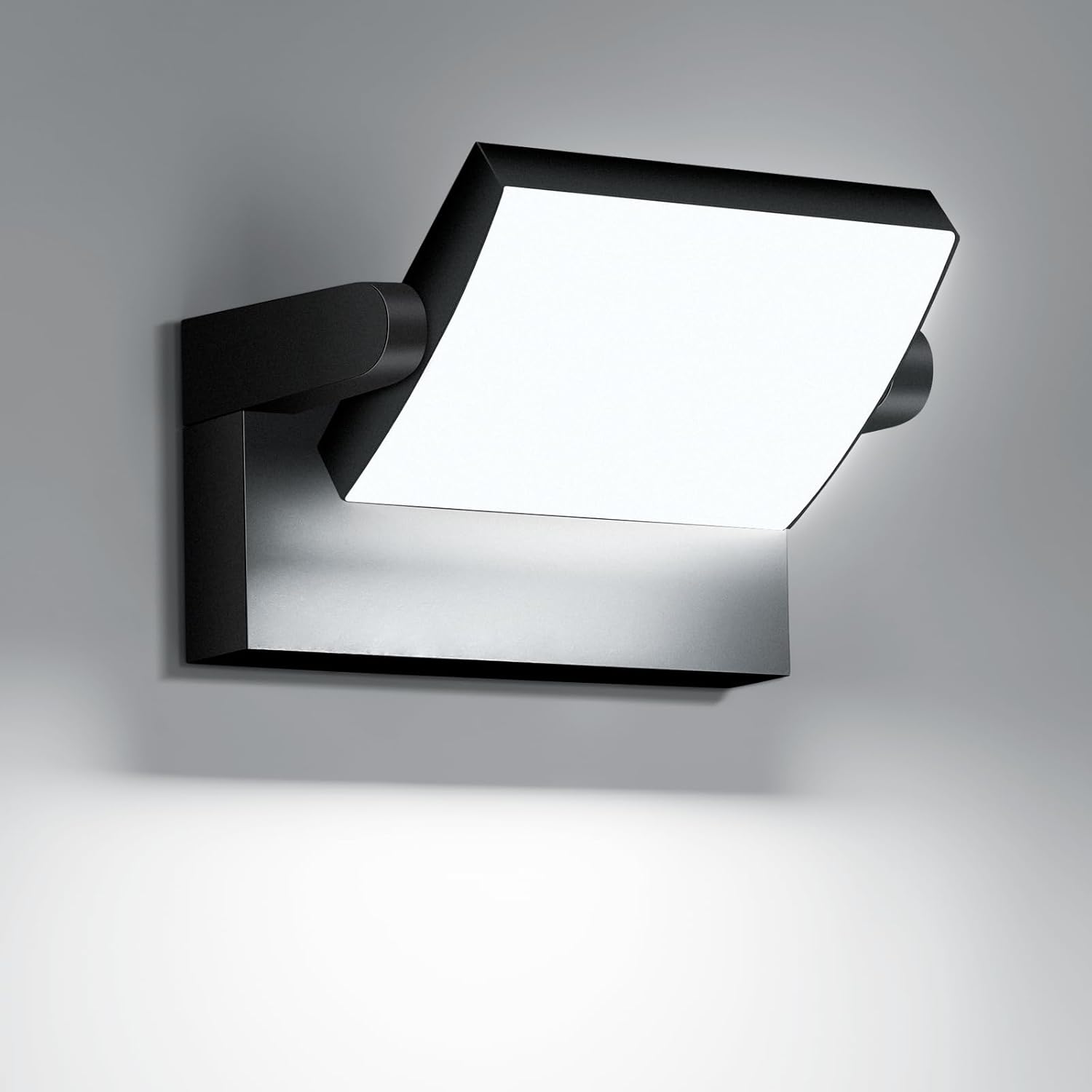 Outdoor LED Wall Light 40W Adjustable Modern Exterior Wall Mount Fixture 6000K Waterproof Black Lighting for Home and Yard