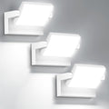 Outdoor LED Wall Light 40W Adjustable Modern Exterior Wall Mount Fixture 6000K Waterproof Black Lighting for Home and Yard