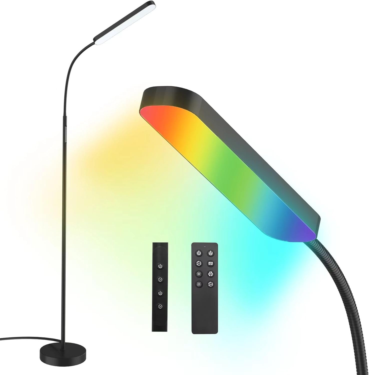 Dimmable LED Floor Lamp with Adjustable Color Temperature and Remote Control