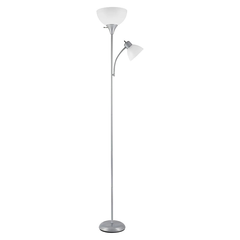 Torchiere Floor Lamp with Adjustable Reading Light and Three Level Dimming for Home Use